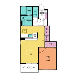 ベル・ジャルダン B【1階】の間取り