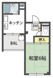 中間東雲ハイツ【3階】の間取り