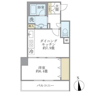 リエール若松町【2階】の間取り