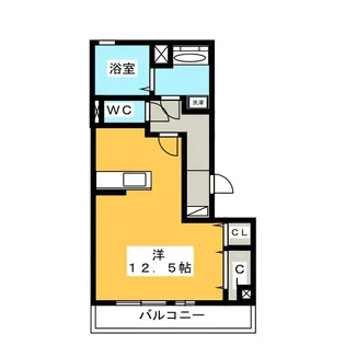 パークハウス西浦【2階】の間取り