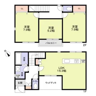 千葉県柏市塚崎【一戸建】の間取り