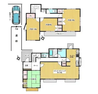 東京都世田谷区宮坂1【一戸建】の間取り