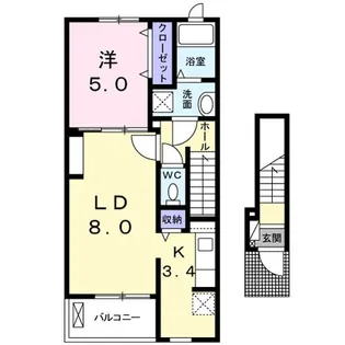 ザ・リッツA・O・E【2階】の間取り