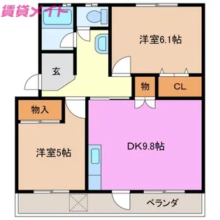 第一三晃マンション【1階】の間取り