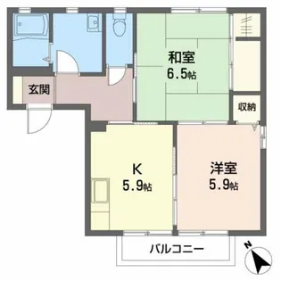 ファニーガーデンA【1階】の間取り