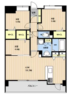 LIBTH菊陽【8階】の間取り