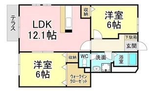 福岡県北九州市八幡西区大字本城【アパート】の間取り