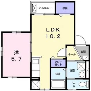 ヴェルデ・リオ【1階】の間取り