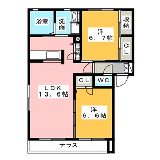 サンシャイン(平和町)【2階】の間取り