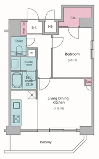 RESIDIA新御茶ノ水 【レジディア新御茶ノ水】【12階】の間取り