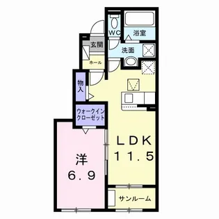 大阪府交野市倉治2【アパート】の間取り