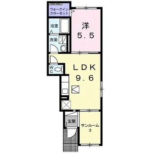 ガーデンフォレスト【1階】の間取り