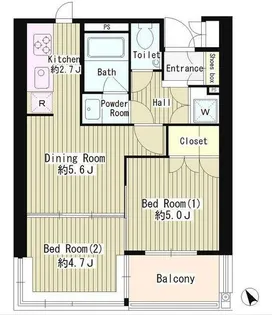 2DKの間取り画像