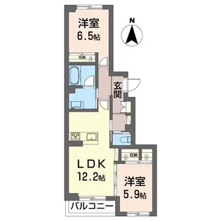 ラフィナート住吉【3階】の間取り