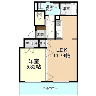 1LDKの間取り画像