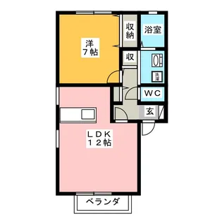 フォンテーヌ【2階】の間取り