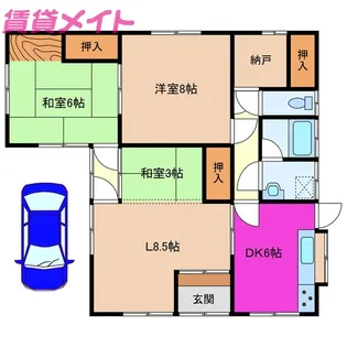 三重県四日市市桜台1【一戸建】の間取り