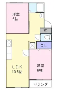 HILLS観音寺WEST【2階】の間取り
