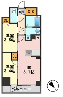 東京都葛飾区新小岩1【マンション】の間取り