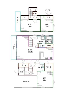 東京都杉並区阿佐谷南3【一戸建】の間取り