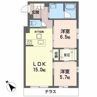シャーメゾン アプリクス【1階】の間取り