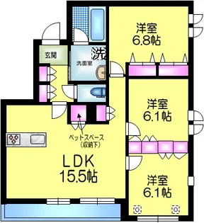 MGrise エムジーライズ【2階】の間取り