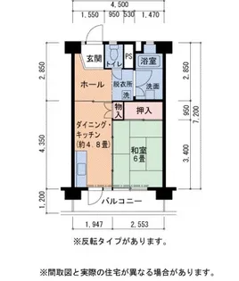 UR泉北茶山台二丁団地1棟【8階】の間取り
