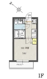 ミハス西横浜【1階】の間取り