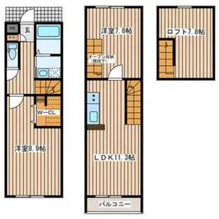 宮城県仙台市宮城野区萩野町1【一戸建】の間取り