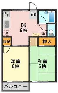 東京都江戸川区篠崎町4【アパート】の間取り