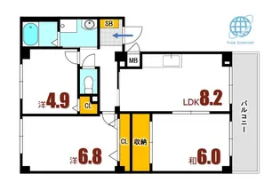 プルミエールF.T【3階】の間取り