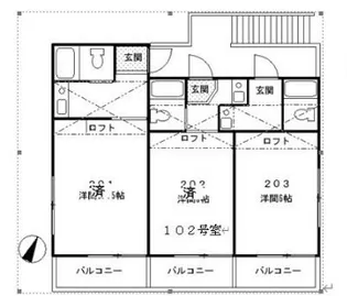 コーポホワイトエリア【1階】の間取り