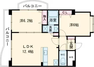 新潟県新潟市西区善久【マンション】の間取り