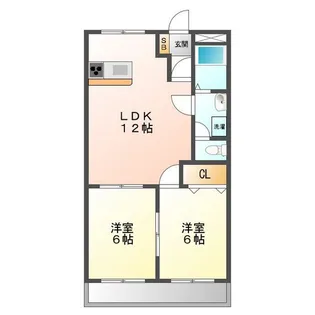 アインスフライハイト【1階】の間取り