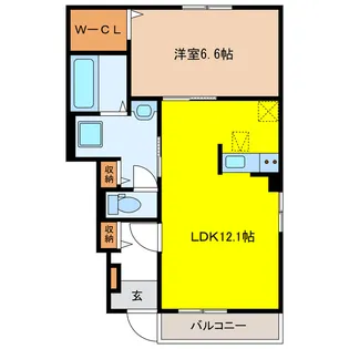 エフティヒア【1階】の間取り