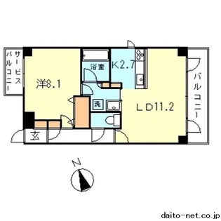 ハーベストヒルズ溝の口1【5階】の間取り