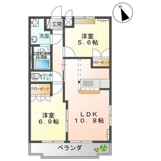 パルフェドルミナス【1階】の間取り