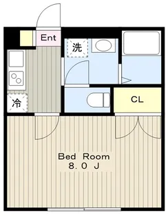 アンプルールブワ相模原【1階】の間取り