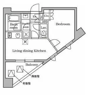 レジディア三軒茶屋【12階】の間取り