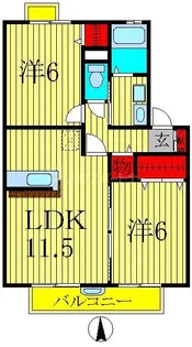 フォースリンロード【1階】の間取り