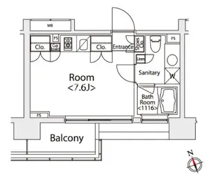 カスタリア戸越【5階】の間取り