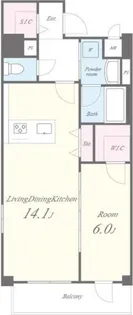 Monte Luce【5階】の間取り