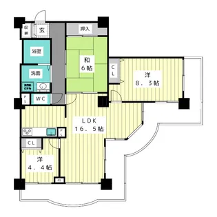 アーバンラフレ星ヶ丘10号棟【7階】の間取り