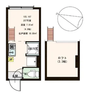 ヴィスタグランデ南阿佐ヶ谷【2階】の間取り