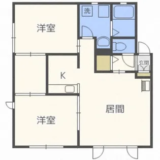 カサ・ベレーザ白石【2階】の間取り