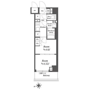 東京都杉並区荻窪2【マンション】の間取り