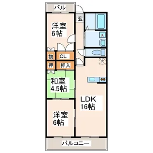 インフィニティ出水III【2階】の間取り