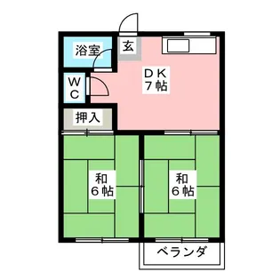 フォーブル赤坂【2階】の間取り