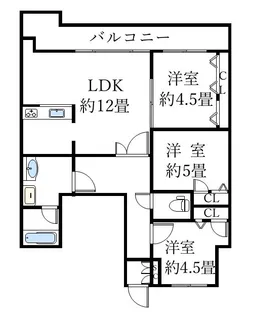 グロリアスハイツ【6階】の間取り