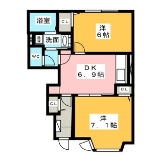 イーストワン【2階】の間取り